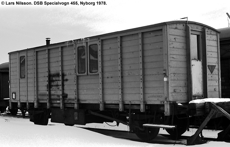 DSB Specialvogn 455<br>Værkstedsvogn for Maskinarbejdere
