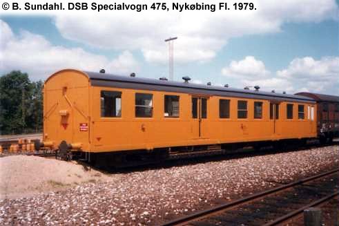 DSB Specialvogn 475<br>Værkstedsvogn for Maskintjenesten DSB Specialvogn 475<br>Værkstedsvogn for Maskintjenesten