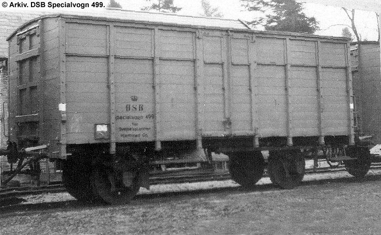 DSB Specialvogn 499<br>Redskabsvogn for Svejsekolonnen DSB Specialvogn 499<br>Redskabsvogn for Svejsekolonnen