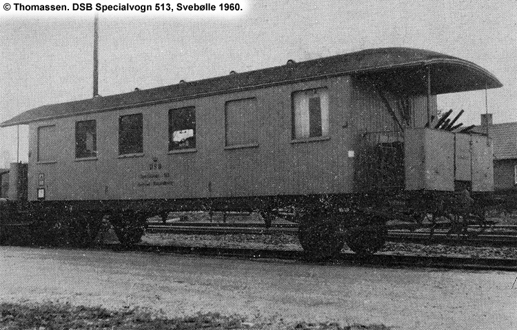 DSB Specialvogn 513<br>Værkstedsvogn for Signaltjenesten