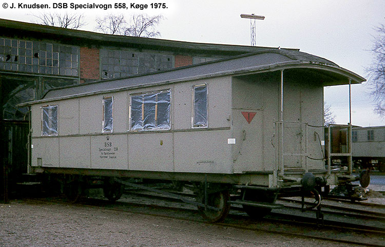 DSB Specialvogn 558<br>Værkstedsvogn for Signaltjenesten DSB Specialvogn 558<br>Værkstedsvogn for Signaltjenesten