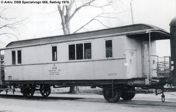 DSB Specialvogn 558<br>Værkstedsvogn for Signaltjenesten