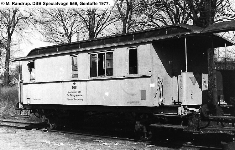 DSB Specialvogn 559<br>Værkstedsvogn for Signaltjenesten DSB Specialvogn 559<br>Værkstedsvogn for Signaltjenesten