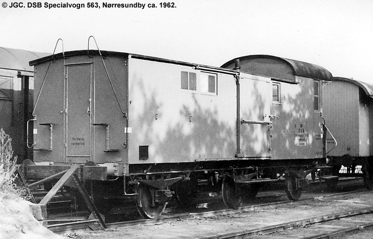 DSB Specialvogn 563<br>Værkstedsvogn for Signaltjenesten DSB Specialvogn 563<br>Værkstedsvogn for Signaltjenesten