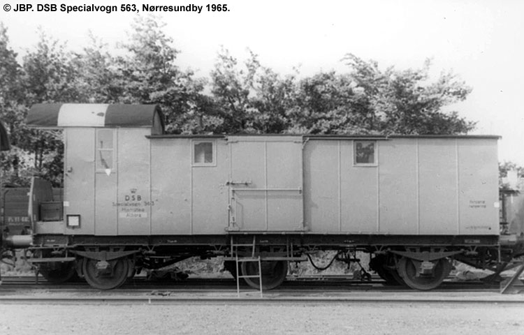 DSB Specialvogn 563<br>Værkstedsvogn for Signaltjenesten DSB Specialvogn 563<br>Værkstedsvogn for Signaltjenesten