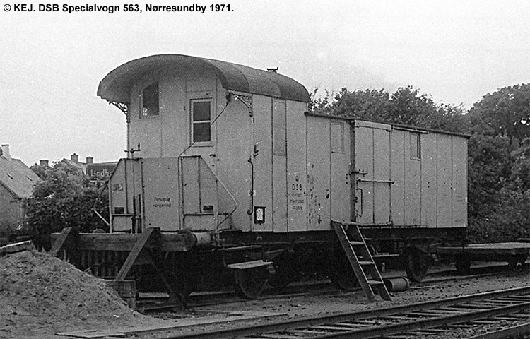 DSB Specialvogn 563<br>Værkstedsvogn for Signaltjenesten DSB Specialvogn 563<br>Værkstedsvogn for Signaltjenesten