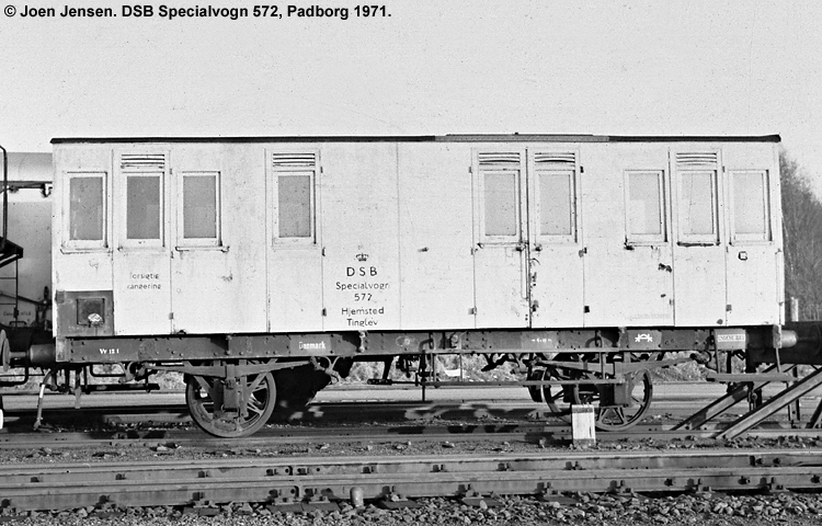 DSB Specialvogn 572<br>Værkstedsvogn for Signaltjenesten DSB Specialvogn 572<br>Værkstedsvogn for Signaltjenesten