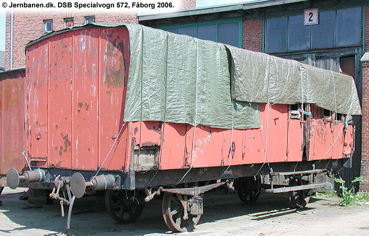 DSB Specialvogn 572<br>Værkstedsvogn for Signaltjenesten DSB Specialvogn 572<br>Værkstedsvogn for Signaltjenesten