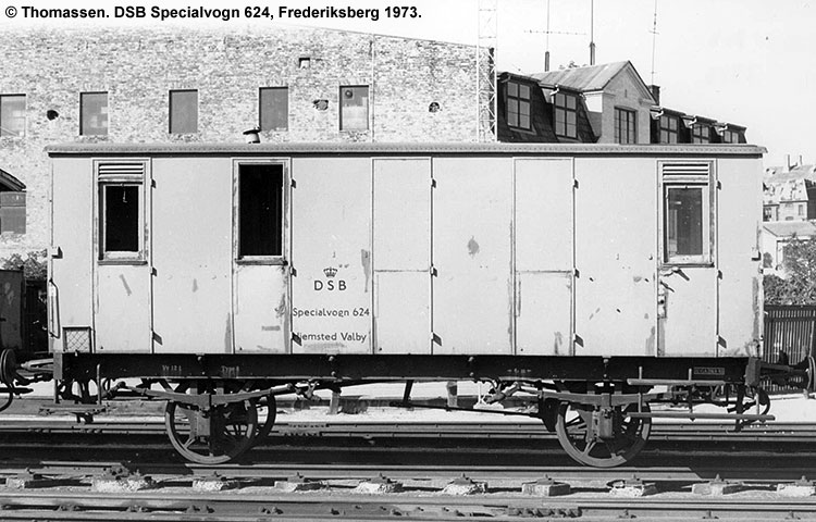 DSB Specialvogn 624<br>Værkstedsvogn for Sikringsanlægskolonne