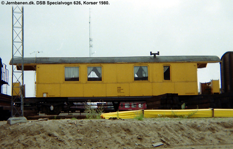 DSB Specialvogn 626<br>Værkstedsvogn for Sikringsanlægskolonne