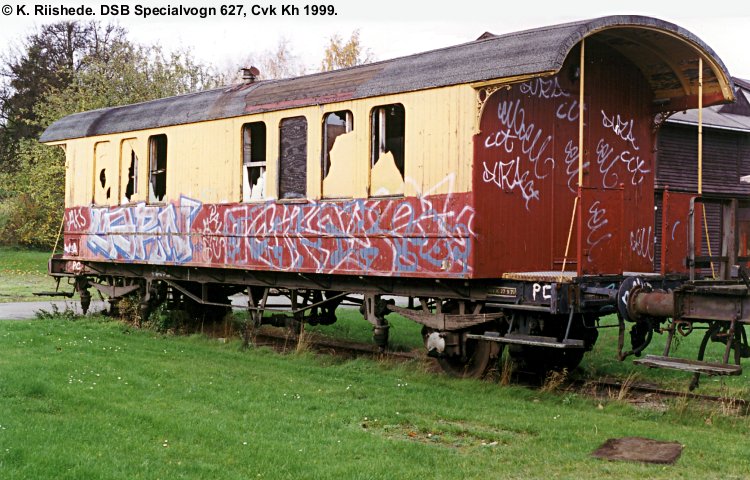 DSB Specialvogn 627<br>Værkstedsvogn for Sikringsanlægskolonne