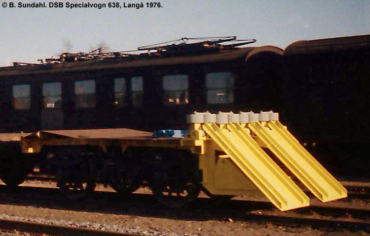 DSB Specialvogn 638<br>Skinneudlægningsvogn DSB Specialvogn 638<br>Skinneudlægningsvogn