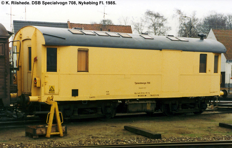 DSB Specialvogn 708<br>Værkstedsvogn for Svejseingeniøren
