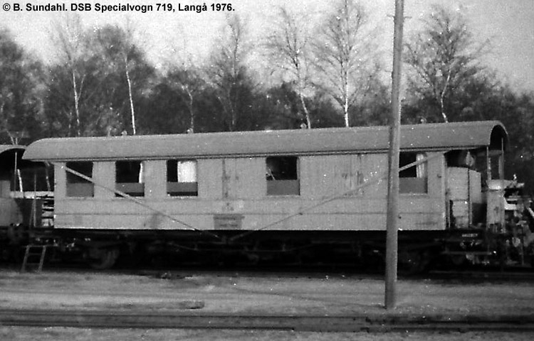 DSB Specialvogn 719<br>Værkstedsvogn for Sporlægningsmateriel