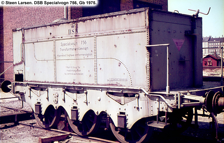 DSB Specialvogn 756<br>Transformatorolievogn DSB Specialvogn 756<br>Transformatorolievogn