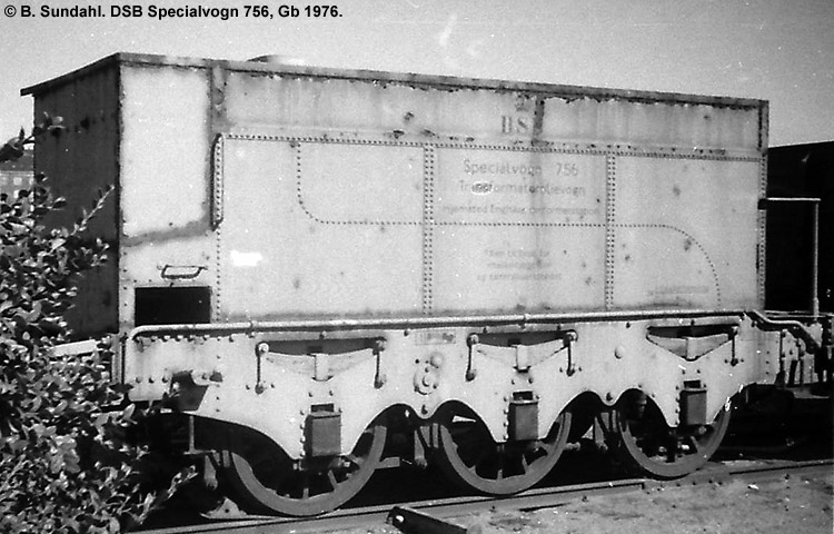 DSB Specialvogn 756<br>Transformatorolievogn DSB Specialvogn 756<br>Transformatorolievogn
