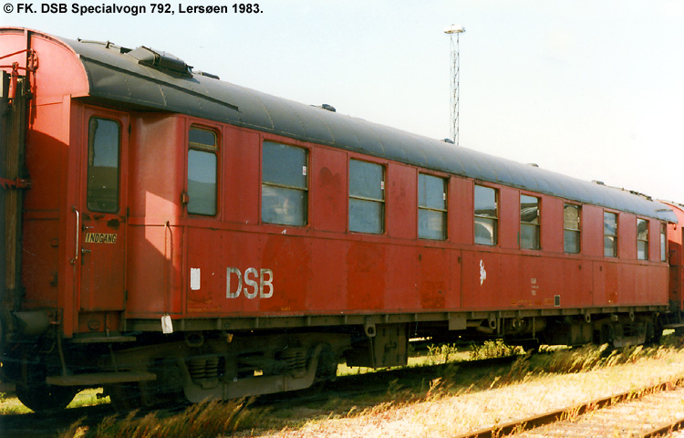 DSB Specialvogn 792<br>Udstillingsvogn