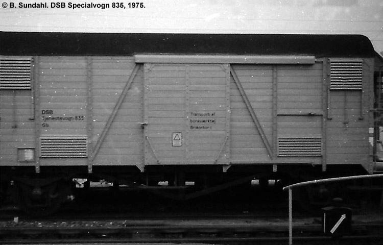 DSB Specialvogn 835<br>Transportvogn for boreværktøj