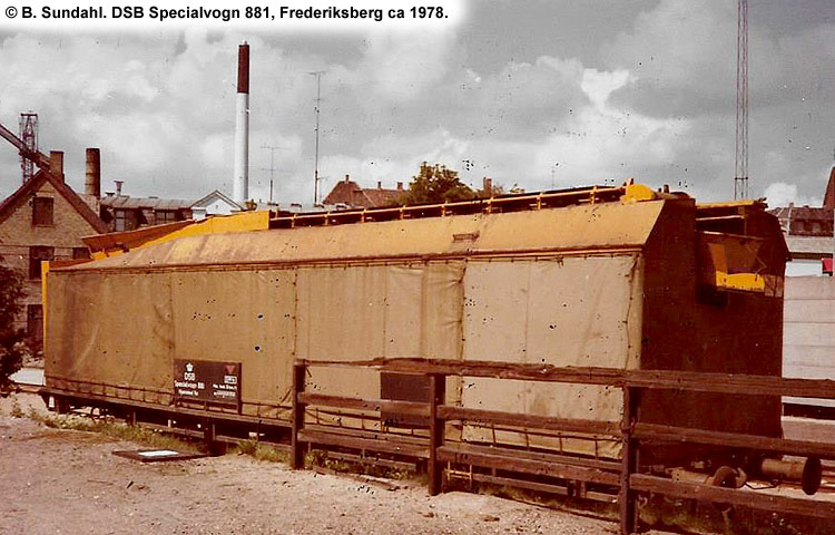 DSB Specialvogn 881<br>Båndtransportør DSB Specialvogn 881<br>Båndtransportør