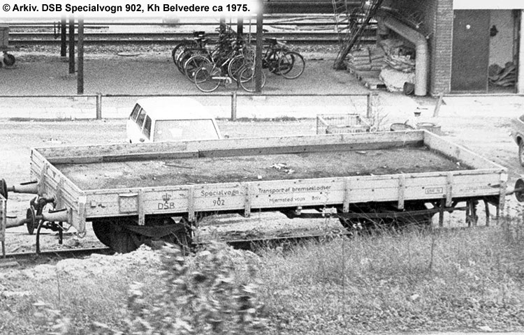 DSB Specialvogn 902<br>Transportvogn for bremsesåler DSB Specialvogn 902<br>Transportvogn for bremsesåler