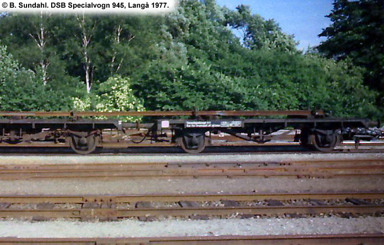 DSB Specialvogn 945<br>Transportvogn for skinner