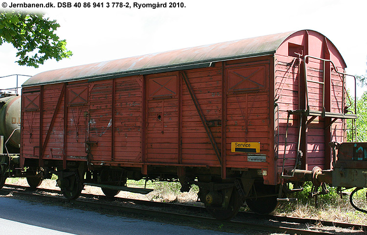 DSB Tjenestevogn 30 86 941 3 778-4 DSB Tjenestevogn 30 86 941 3 778-4