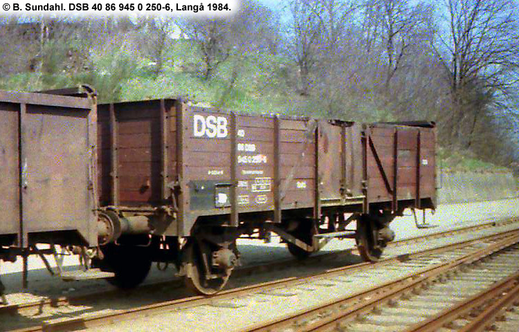 DSB Tjenestevogn 40 86 945 0 250-6 DSB Tjenestevogn 40 86 945 0 250-6