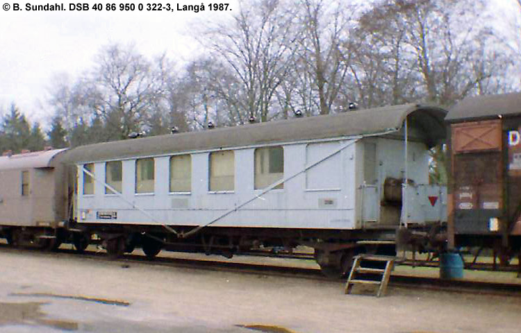 DSB Tjenestevogn 40 86 950 0 322-3 DSB Tjenestevogn 40 86 950 0 322-3