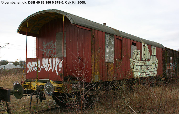 DSB Tjenestevogn 40 86 950 0 578-0 DSB Tjenestevogn 40 86 950 0 578-0