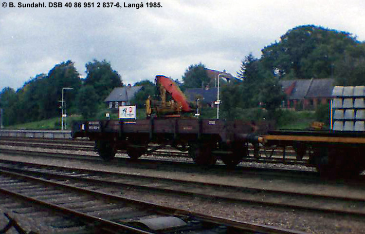 DSB Tjenestevogn 40 86 951 2 837-6 DSB Tjenestevogn 40 86 951 2 837-6