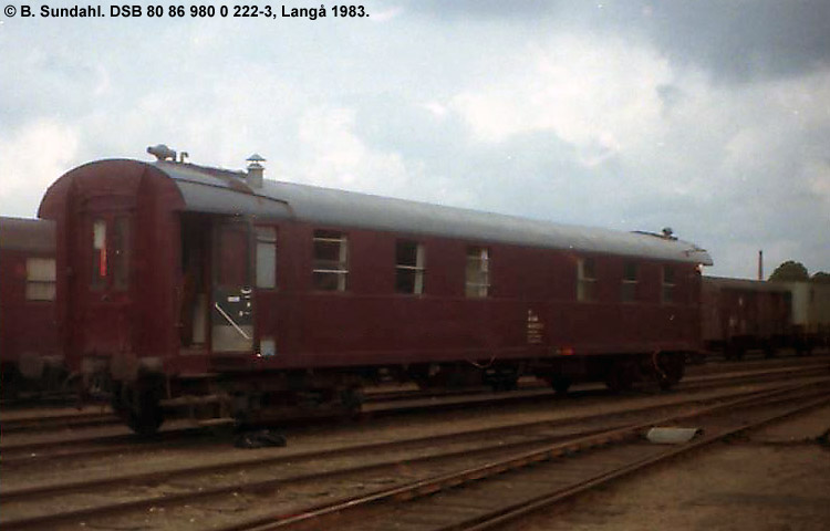 DSB Tjenestevogn 80 86 980 0 222-3 DSB Tjenestevogn 80 86 980 0 222-3