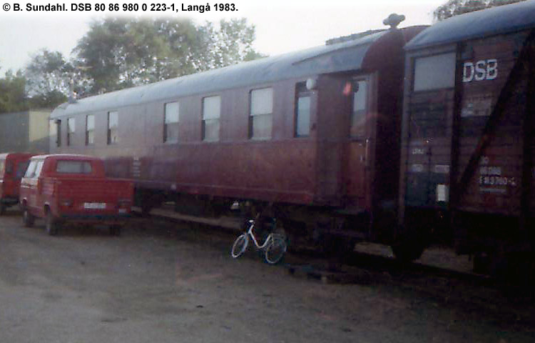 DSB Tjenestevogn 80 86 980 0 223-1 DSB Tjenestevogn 80 86 980 0 223-1