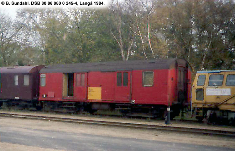 DSB Tjenestevogn 80 86 980 0 245-4 DSB Tjenestevogn 80 86 980 0 245-4