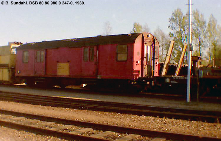 DSB Tjenestevogn 80 86 980 0 247-0 DSB Tjenestevogn 80 86 980 0 247-0