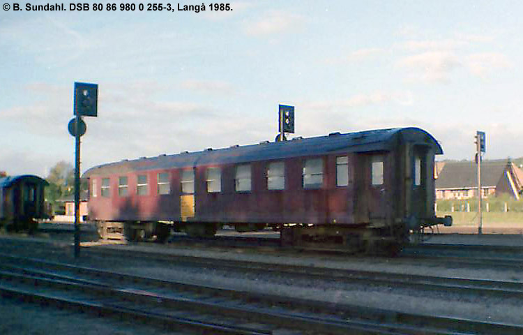 DSB Tjenestevogn 80 86 980 0 255-3 DSB Tjenestevogn 80 86 980 0 255-3