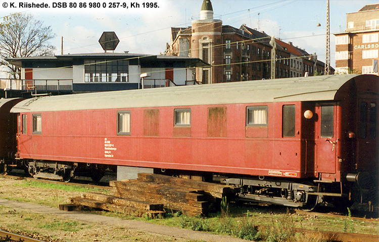 DSB Tjenestevogn 80 86 980 0 257-9 DSB Tjenestevogn 80 86 980 0 257-9