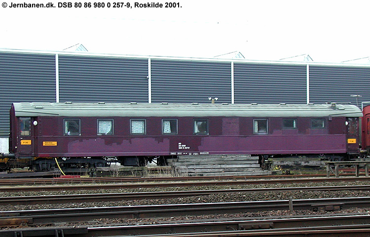 DSB Tjenestevogn 80 86 980 0 257-9 DSB Tjenestevogn 80 86 980 0 257-9