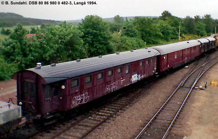 DSB Tjenestevogn 80 86 980 0 482-3 DSB Tjenestevogn 80 86 980 0 482-3