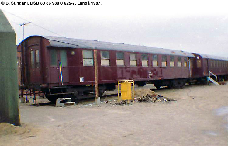 DSB Tjenestevogn 80 86 980 0 625-7 DSB Tjenestevogn 80 86 980 0 625-7