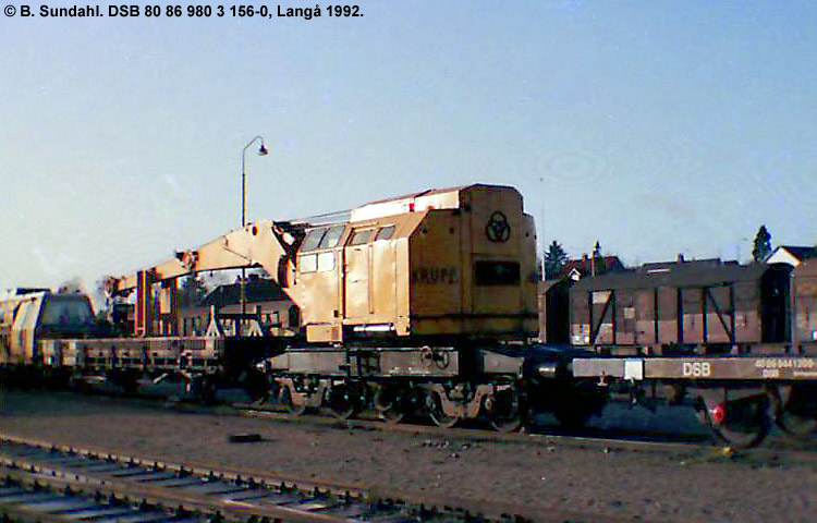 DSB Tjenestevogn 80 86 980 3 156-0 DSB Tjenestevogn 80 86 980 3 156-0