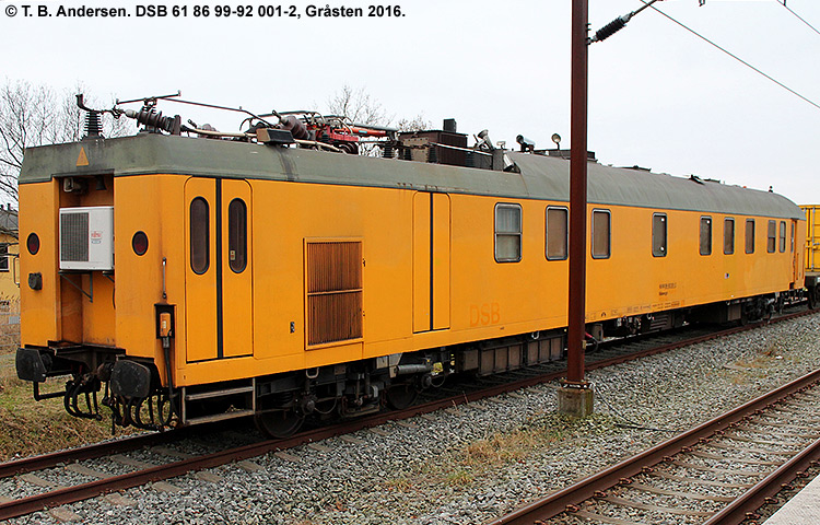 DSB Tjenestevogn 61 86 99-92 001-2 DSB Tjenestevogn 61 86 99-92 001-2