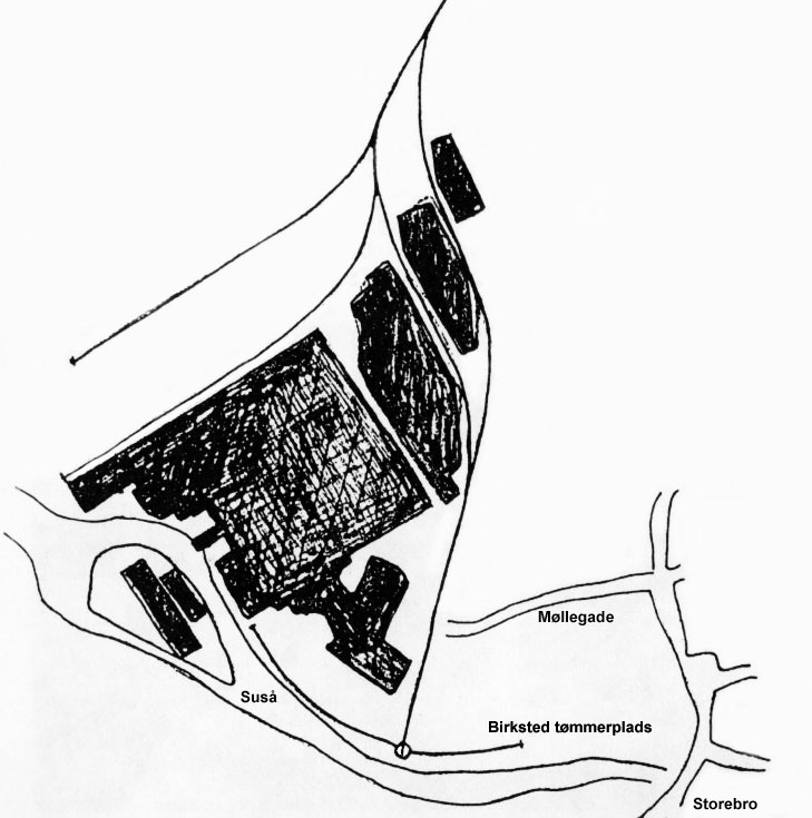 Gamle Maglemølle sporplan ca 1913