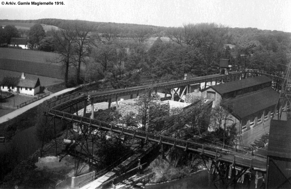 Kranøen ved Gamle Maglemølle 1916