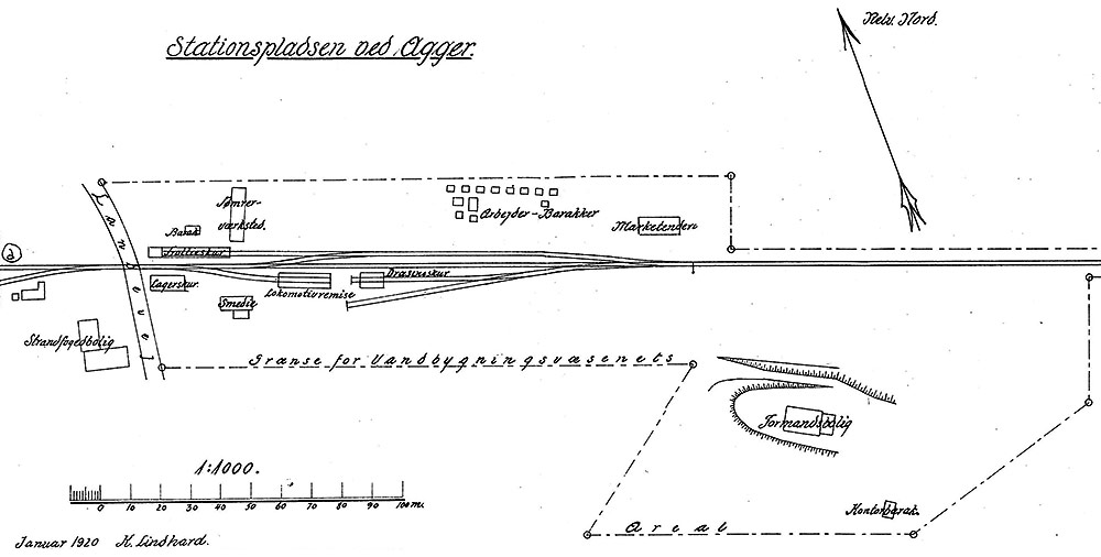 Agger sporplan 1920