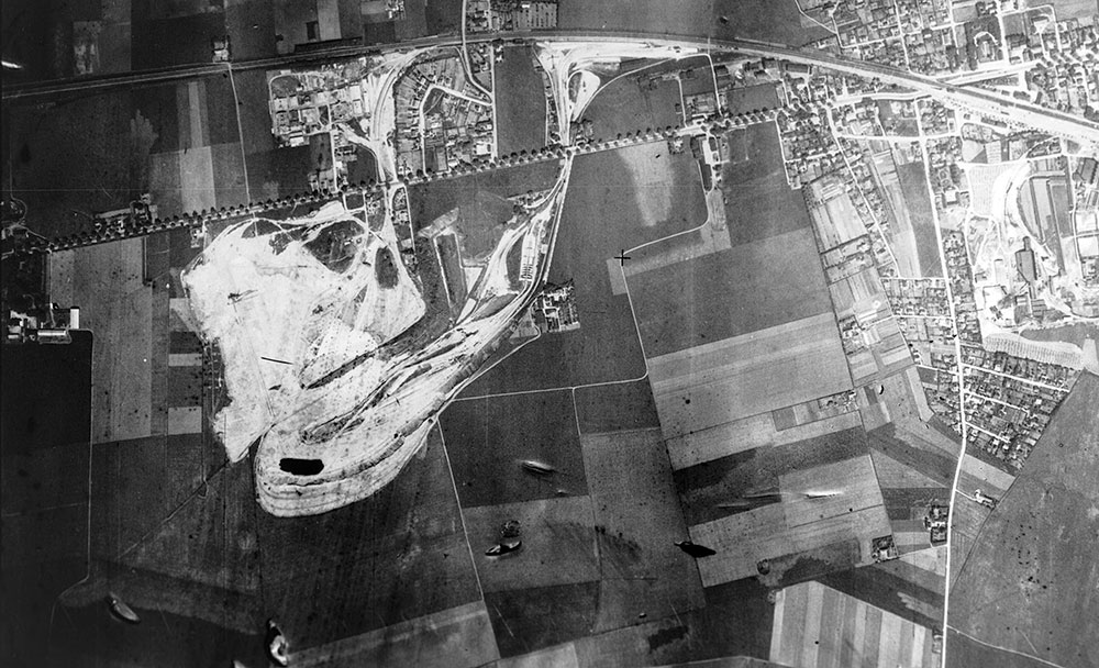 Hedehusene Skærvefabrik luftfoto 1930
