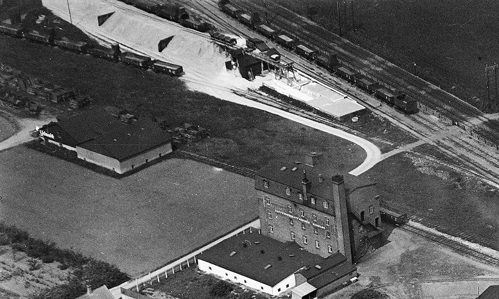 Hedehusene Skærvefabrik luftfoto