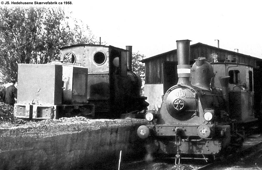 Hedehusene Skærvefabrik lokomotiver ca 1958