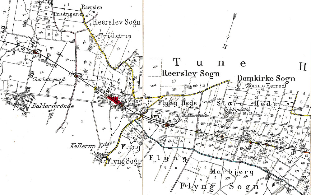 Kort over Hedehusene 1902