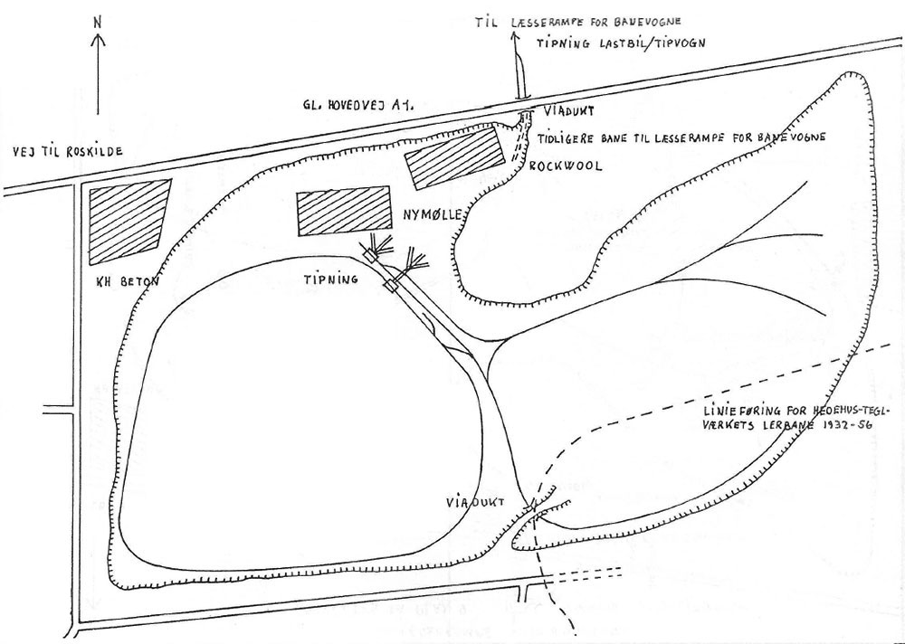 Kort over Nymølle Skærvefabrik 1971