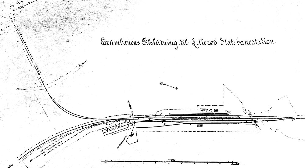 Farumbanens tilslutning til Lillerød station 1901